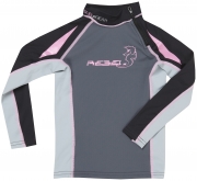 Rash Guard Rebel HARMONY, Mdchen grau/pink