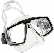 Maske Look, Silikon transparent, transparent black