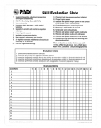 PADI Slate Skill Evaluation (German)
