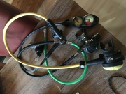 Tauchschulequipment mit Garantie (6Mon), AtemreglersetMK25 EVO/A700 CARBON BLACK TECH, DIN, 1. und 2. Stufe incl. R195 Octopus