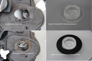 Schnellablass Reparatur Klemmscheibenset, 1mm GFK Sschwarz