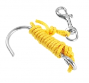 Riffhaken mit Metall- Karabiner und Leine